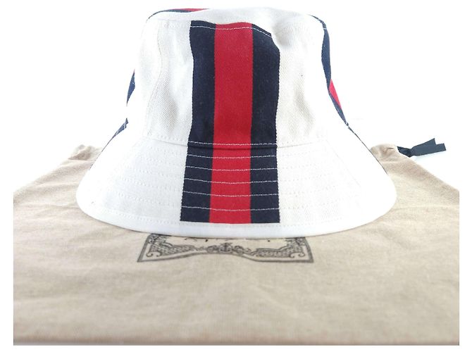 Gucci Cappello bucket in tela di cotone Web Stripe Multicolore - vista 4