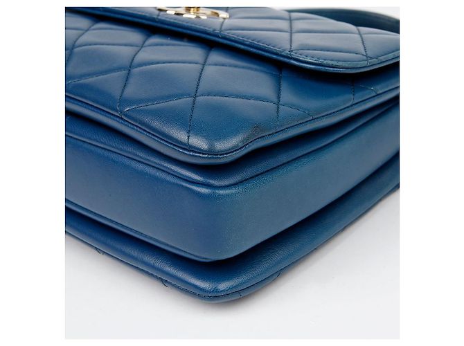 Trendy CC Chanel Borsa a spalla piccola CC alla moda con manico superiore Blu - vista 10