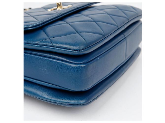 Trendy CC Chanel Borsa a spalla piccola CC alla moda con manico superiore Blu - vista 11