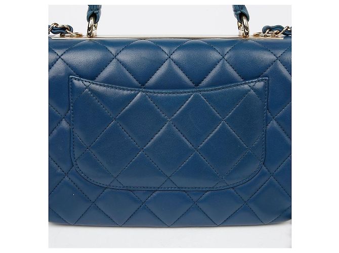 Trendy CC Chanel Borsa a spalla piccola CC alla moda con manico superiore Blu - vista 5