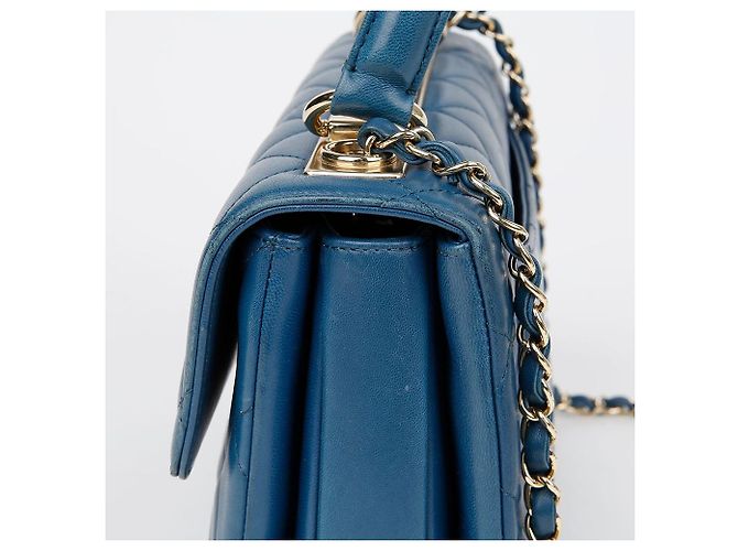 Trendy CC Chanel Borsa a spalla piccola CC alla moda con manico superiore Blu - vista 7