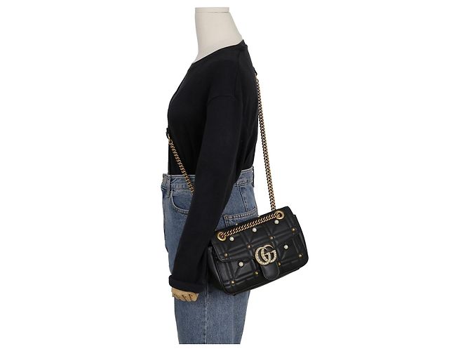 Gucci Borsa a Spalla Incrociata GG Marmont Small - vista 17