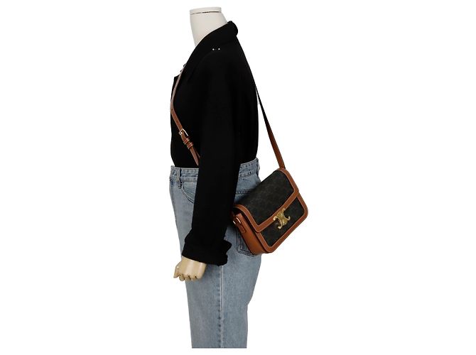 Céline Borsa a Spalla Triopé Media Classica Marrone - vista 10
