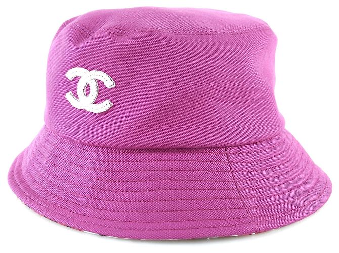 Chanel cc CC Beads Bucket Hat Pink - view 2