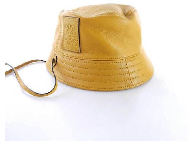 Loewe Anagram Leder Bucket Hat Orange - Ansicht 2