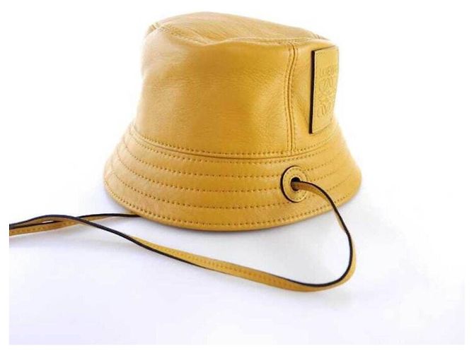 Loewe Anagram Leder Bucket Hat Orange - Ansicht 3