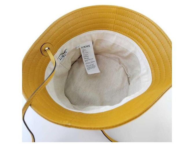 Loewe Anagram Leder Bucket Hat Orange - Ansicht 7