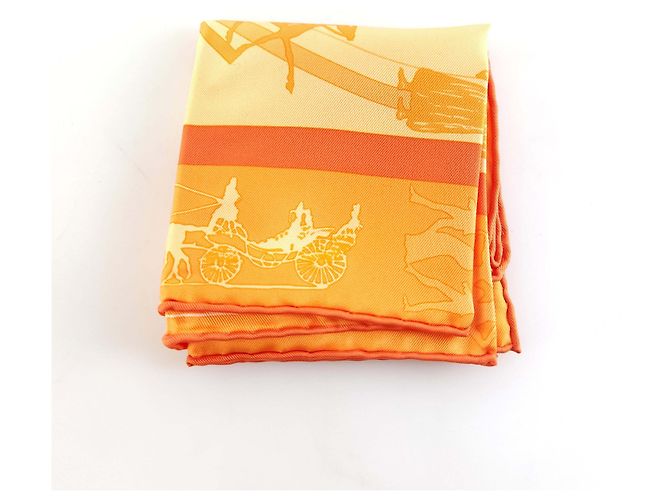 Hermès Pañuelo de seda Naranja - vista 2