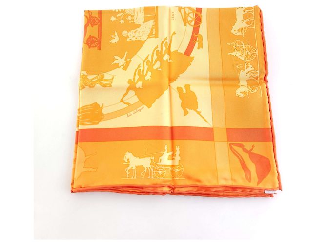 Hermès Pañuelo de seda Naranja - vista 3