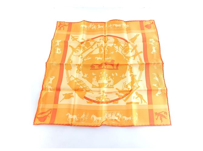 Hermès Pañuelo de seda Naranja - vista 4