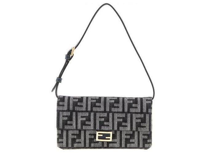 Fendi Wallet On Chain Stoff FF-Effekt Blau - Ansicht 3