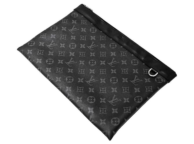 Louis Vuitton Pochette Eclipse Clutch Nero - vista 2