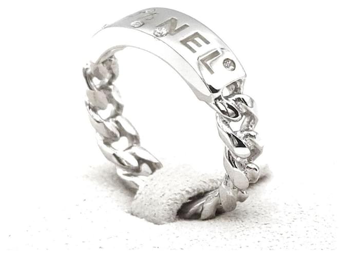 Chanel Anello Cubic con Logo Argento - vista 4