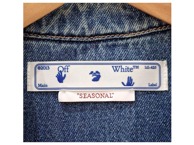 Off White Diag Denimjacke Blau - Ansicht 6