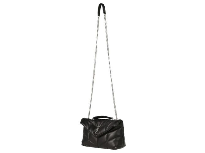 Saint Laurent Borsa a spalla imbottita con monogramma Nero - vista 4