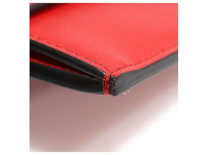 Valentino Tarjetero de piel de ternera roja Rockstud - vista 6