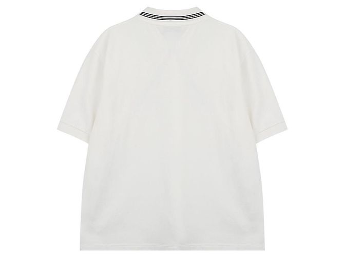 Miu Miu Polo de Piqué de Algodón con Cremallera Blanco - vista 4
