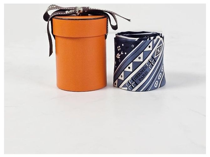 Hermès Twilly Seidentuch Blau - Ansicht 17