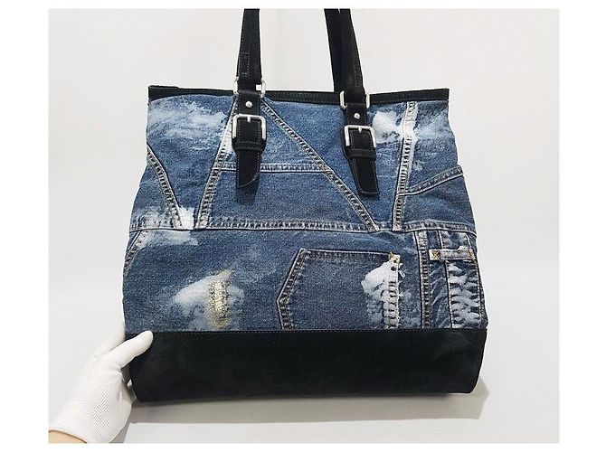 Dolce & Gabbana Borsa grande a spalla in denim Multicolore - vista 5