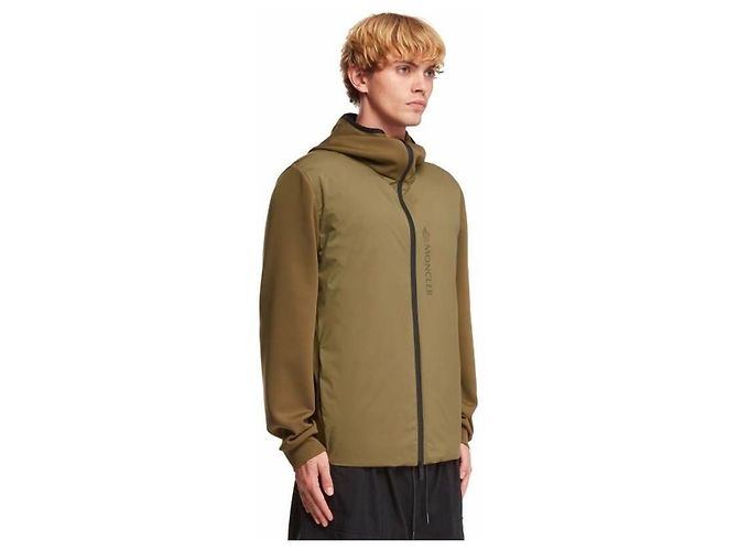 Moncler Moletom com capuz acolchoado com zíper Marrom - vista 5