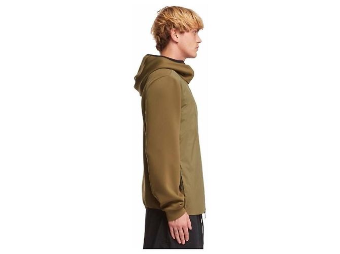 Moncler Moletom com capuz acolchoado com zíper Marrom - vista 6