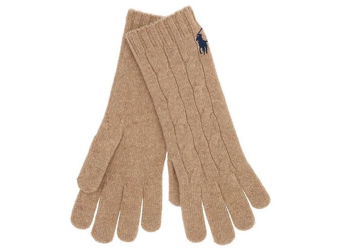 Ralph Lauren Pony Kabelstrick Damenhandschuhe Orange - Ansicht 3