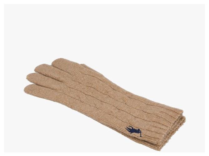 Ralph Lauren Pony Kabelstrick Damenhandschuhe Orange - Ansicht 5