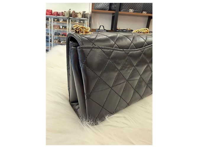 Chanel Bolsa mini de corrente em couro de cordeiro com aba acolchoada Multicor - vista 13
