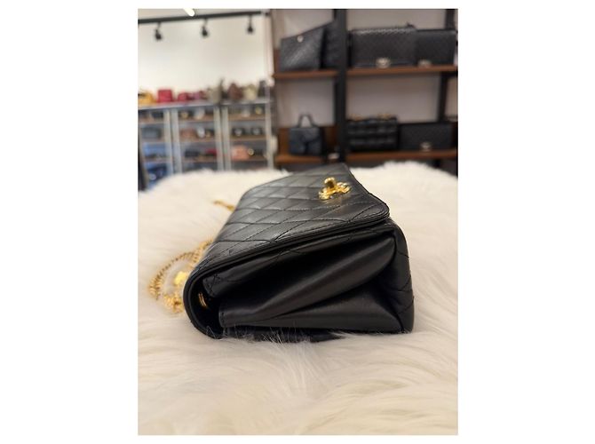 Chanel Bolsa mini de corrente em couro de cordeiro com aba acolchoada Multicor - vista 8