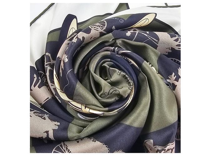 Hermès Foulard in seta per donne Carré Nero - vista 11