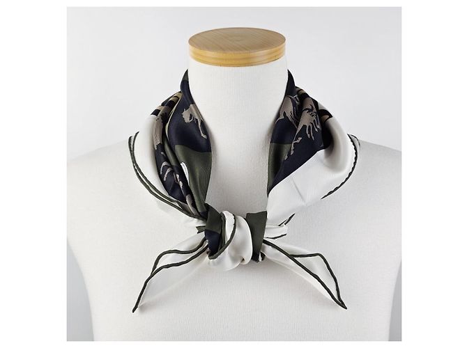 Hermès Foulard in seta per donne Carré Nero - vista 12