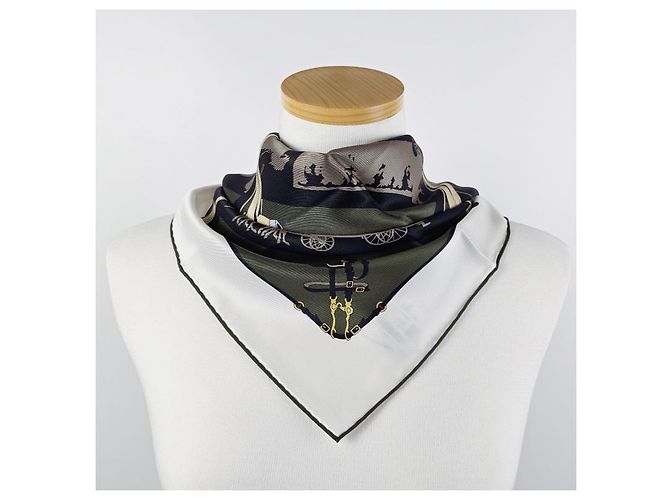 Hermès Foulard in seta per donne Carré Nero - vista 14