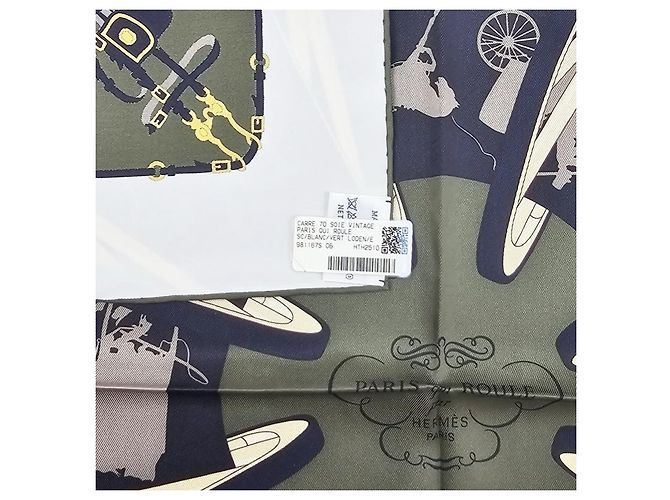 Hermès Foulard in seta per donne Carré Nero - vista 15