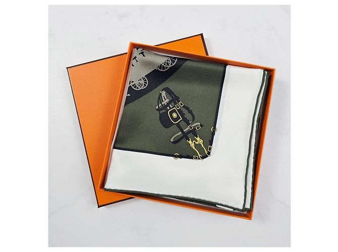 Hermès Foulard in seta per donne Carré Nero - vista 16