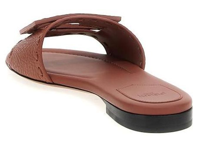Fendi Infradito in pelle Rosso - vista 6