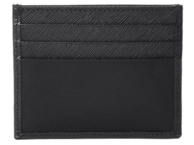 Prada Tarjetero de cuero Saffiano de nailon - vista 4