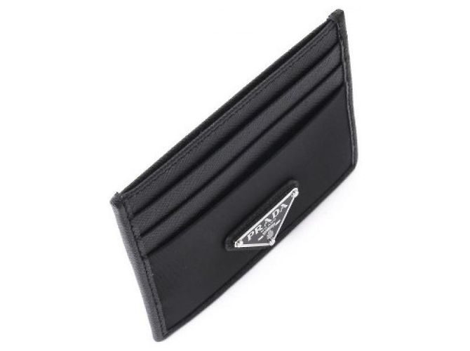 Prada Tarjetero de cuero Saffiano de nailon - vista 5