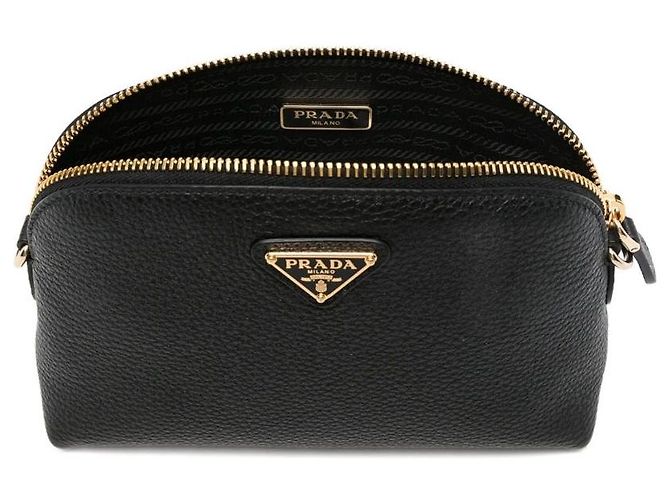 Prada Bolso de hombro de cuero negro - vista 5