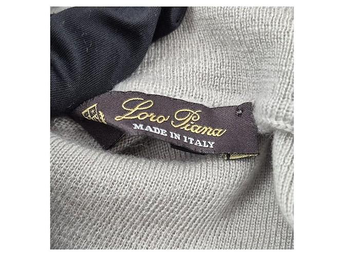 Loro Piana Kaschmir-Pullover mit Rollkragen Silber - Ansicht 4