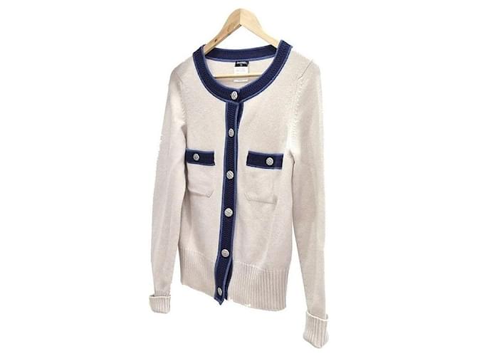 Chanel Kaschmir-Strickjacke Weiß - Ansicht 2