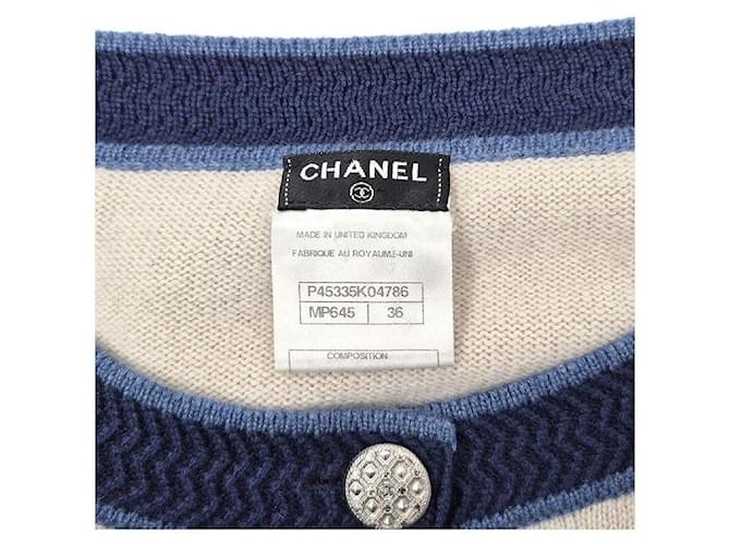 Chanel Kaschmir-Strickjacke Weiß - Ansicht 4