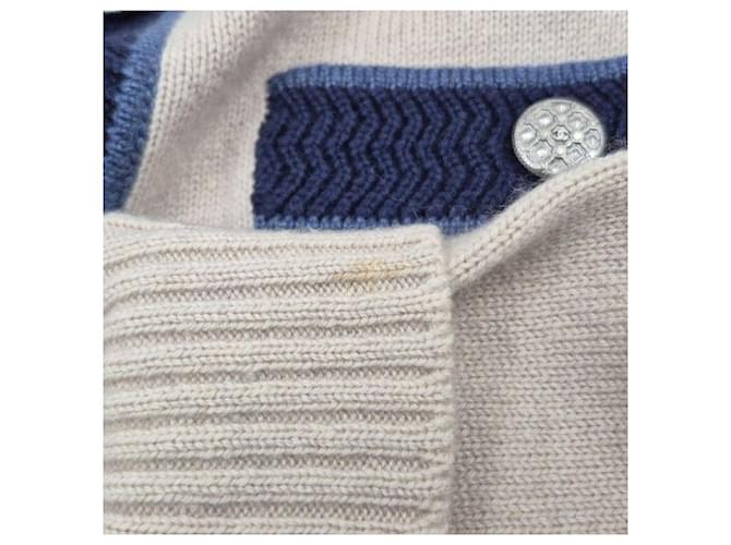 Chanel Kaschmir-Strickjacke Weiß - Ansicht 7