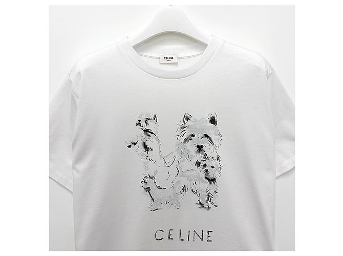 Céline Oversized Logo-Druck T-Shirt Braun - Ansicht 11