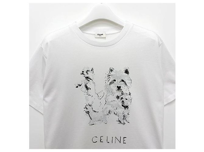 Céline Oversized Logo-Druck T-Shirt Braun - Ansicht 3