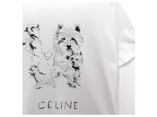 Céline Oversized Logo-Druck T-Shirt Braun - Ansicht 4