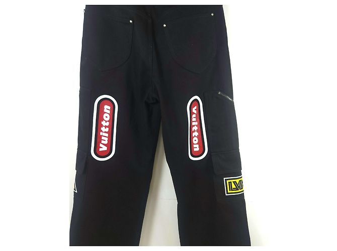 Louis Vuitton Pantaloni in denim urbano da corsa Nero - vista 3