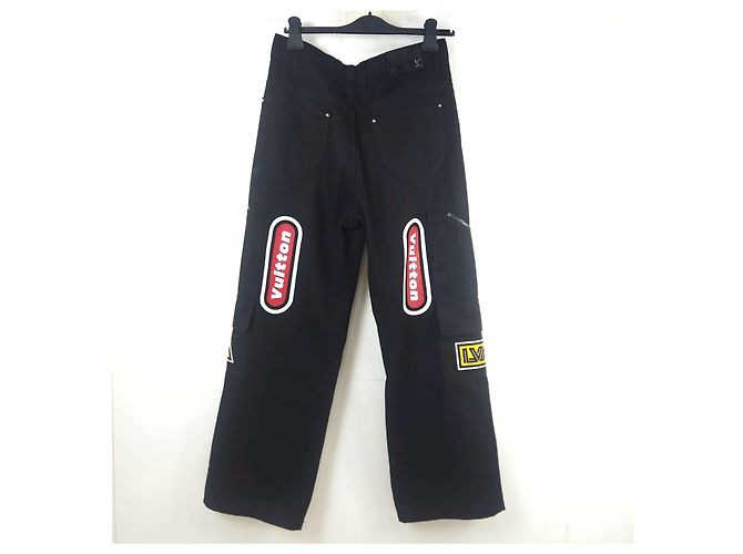 Louis Vuitton Pantaloni in denim urbano da corsa Nero - vista 4