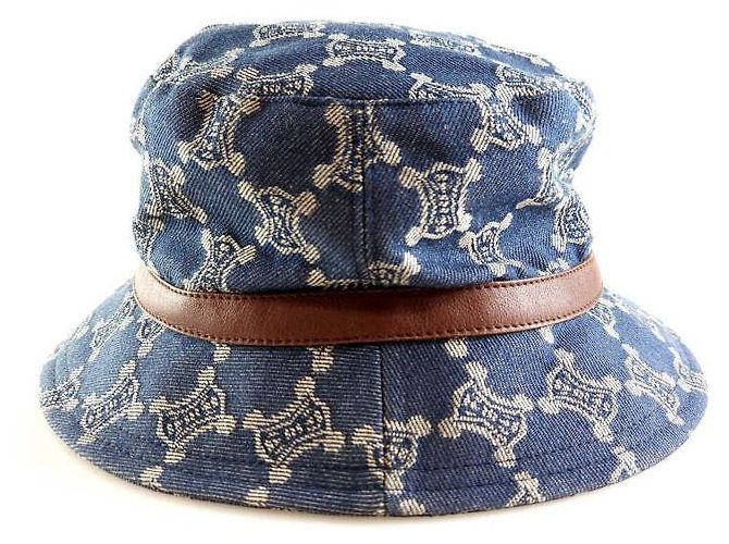 Céline Il cappello bucket Denim Trionf Blu - vista 3