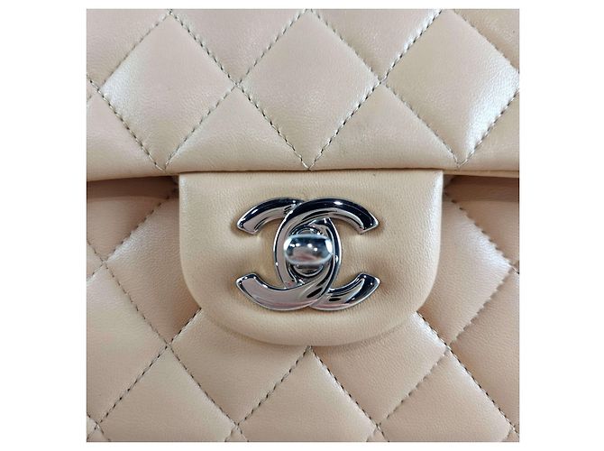 Chanel Borsa a spalla in pelle di agnello classica Arancione - vista 2