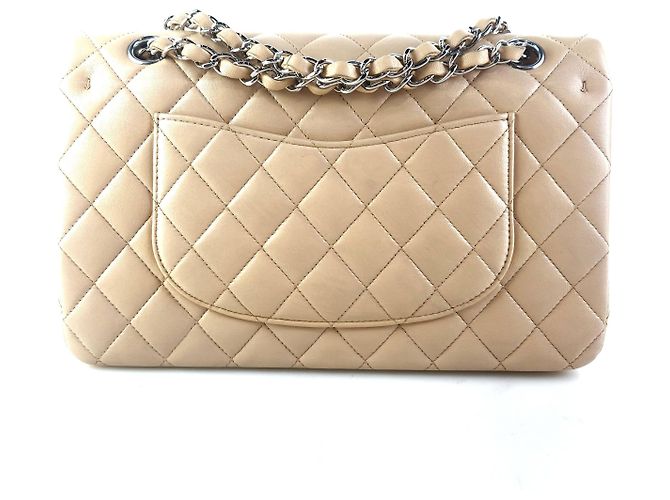 Chanel Borsa a spalla in pelle di agnello classica Arancione - vista 4